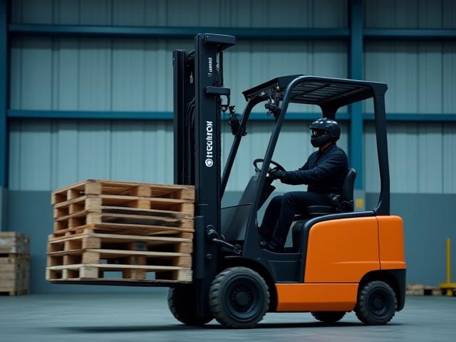 Forklift moving pallets in Tolleson warehouse